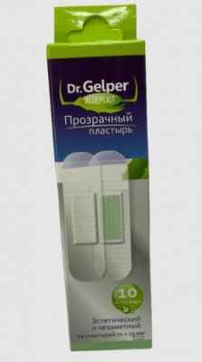 Купить пластырь dr. gelper (др.гелпер) алоэпласт прозрачный, 10 шт в Дзержинске