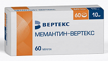 Купить мемантин-вертекс, таблетки, покрытые пленочной оболочкой 10мг, 60 шт в Дзержинске