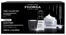 Filorga (Филорга) набор: Time-Filler крем против морщин 5ХР, 50мл+Skin-Prep очищающий мусс 30мл + свеча декоративная