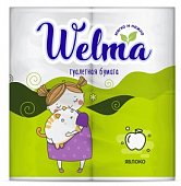 Купить велма (welma) бумага туалетная двухслойная яблоко, 4 шт в Дзержинске