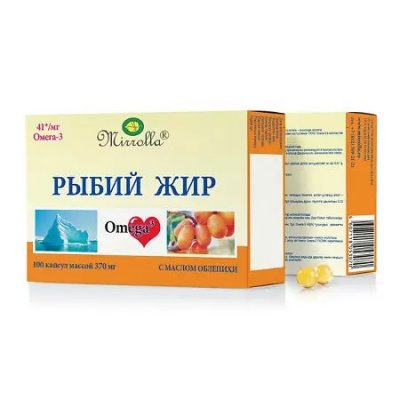 Купить мирролла рыбий жир с маслом облепихи капсулы 100шт бад в Дзержинске