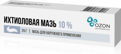 Купить ихтиоловая мазь для наружного применения 10% туба, 25г в Дзержинске