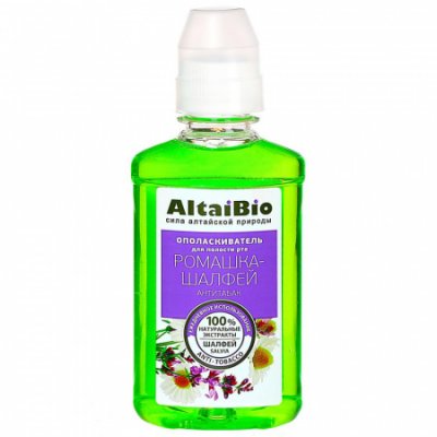 Купить altaibio (алтайбио) ополаскиватель для полости рта антибактериальный ромашка и шалфей 400мл в Дзержинске