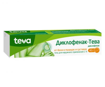 Купить диклофенак-тева, гель для наружного применения 1%, 40г в Дзержинске