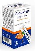 Купить смектит суспензия для приема внутрь со вкусом апельсина, саше-пакетики 10г, 9 шт бад в Дзержинске