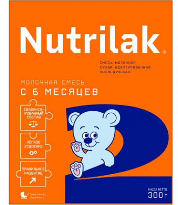 Купить  nutrilak (нутрилак) 2 молочная смесь с 6 месяцев, 300г в Дзержинске