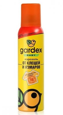 Купить гардекс (gardex) беби аэрозоль от клещей и комаров на одежду, 150мл в Дзержинске