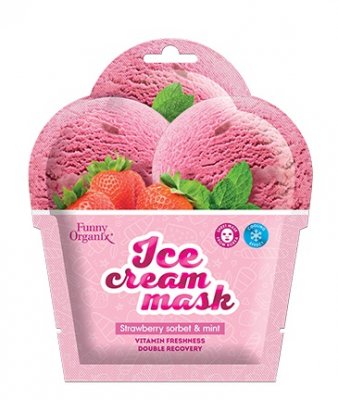 Купить funny organix (фанни органик) тканевая маска-мороженое для лица охлаждающая морозная свежетсь 22г в Дзержинске