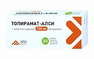 Купить топирамат-алси, таблетки покрытые пленочной оболочкой 100мг, 50 шт в Дзержинске