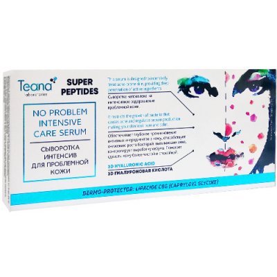 Купить тиана (teana) супер пептид сыворотка для лица интенсив для проблемной кожи ампулы 2мл, 10 шт в Дзержинске