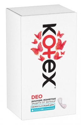 Купить kotex deo (котекс) прокладки ежедневные ультратонкие 56шт в Дзержинске
