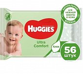 Купить huggies (хаггис) салфетки влажные для детей ультра комфорт алоэ 56шт в Дзержинске