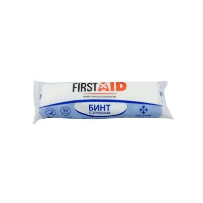 Купить бинт стерильный first aid (ферстэйд) 7м х 14см, 1 шт в Дзержинске