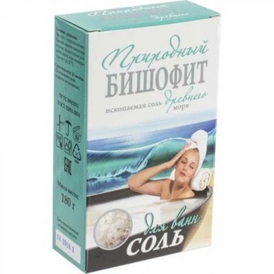 Купить бишофит природный, соль для ванн, 180г в Дзержинске