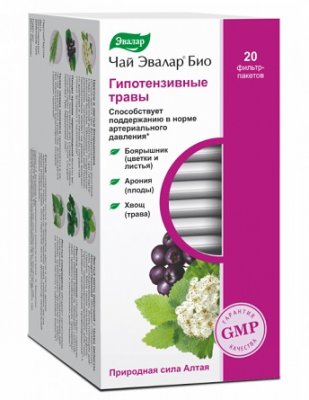Купить чай эвалар био гипотензивные травы, фильтр-пакеты 1,5г, 20 шт бад в Дзержинске