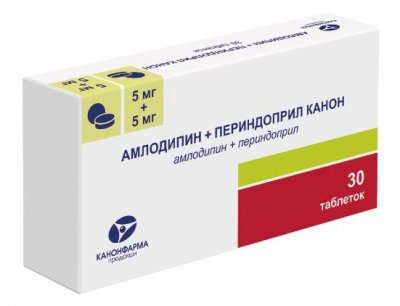 Купить амлодипин-периндоприл-канон, таблетки 5мг+5мг, 30 шт в Дзержинске