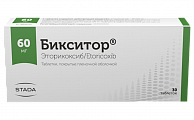 Купить бикситор, таблетки, покрытые пленочной оболочкой 60мг, 30шт в Дзержинске