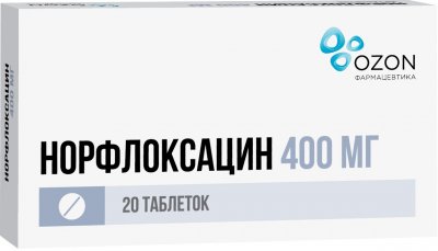 Купить норфлоксацин, таблетки, покрытые пленочной оболочкой 400мг, 20 шт в Дзержинске