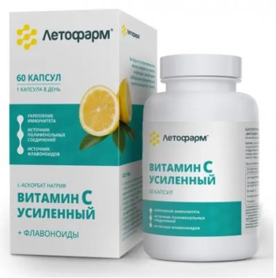 Купить витамин с усиленный летофарм, капсулы, 60 шт бад в Дзержинске