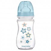 Купить canpol (канпол) бутылочка пластиковая easystart newborn антиколиковая с широким горлом с 3 месяцев, 240 мл голубая в Дзержинске