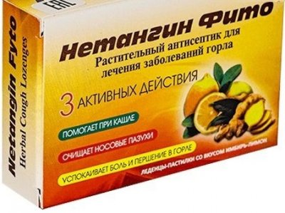 Купить нетангин фито, леденцы-пастилки для рассасывания со вкусом лимон имбирь 24 шт бад в Дзержинске
