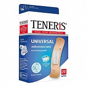 Купить пластырь teneris universal (тенерис) бактерицидный ионы ag полимерная основа, 20 шт в Дзержинске