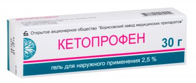 Купить кетопрофен, гель для наружного применения 2,5%, 30г в Дзержинске