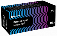 Купить лизиноприл медисорб, таблетки 10 мг, 60 шт в Дзержинске