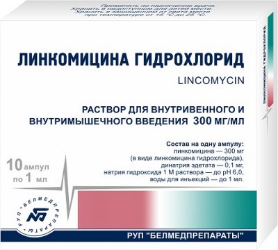 Купить линкомицина гидрохлорид, раствор для инфузий и внутримышечного введения 300мг/мл, ампулы 1мл, 10 шт в Дзержинске