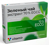 Купить зеленый чай экстракт 70% egcg, таблетки покрытые оболочкой 30шт бад в Дзержинске