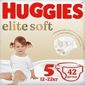 Купить huggies (хаггис) подгузники elitesoft 5, 12-22кг 42 шт в Дзержинске