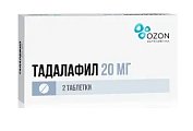 Купить тадалафил, таблетки, покрытые пленочной оболочкой 20мг, 2 шт в Дзержинске