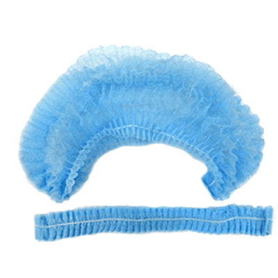 Купить шапочка-берет шарлотта нестерильная спанбонд плотность 15/м2, размер 1, длина 48см, голубая 125 шт в Дзержинске
