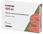 Купить скертцо, таблетки покрытые пленочной оболочкой 400мг 7шт в Дзержинске