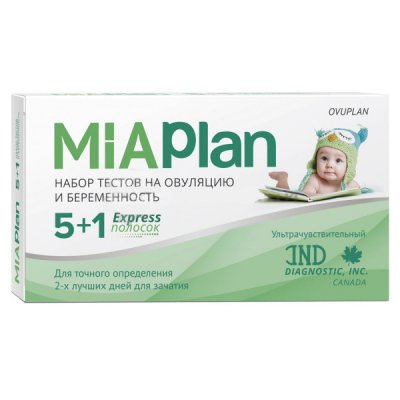 Купить тест для определения овуляции miaplan (миаплан), 5 шт+тест для определения беременности, 1 шт в Дзержинске