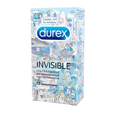 Купить durex (дюрекс) презервативы invisible 12шт doodle в Дзержинске