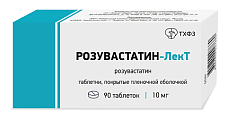 Купить розувастатин-лект, таблетки покрытые пленочной оболочкой 10 мг, 90 шт в Дзержинске