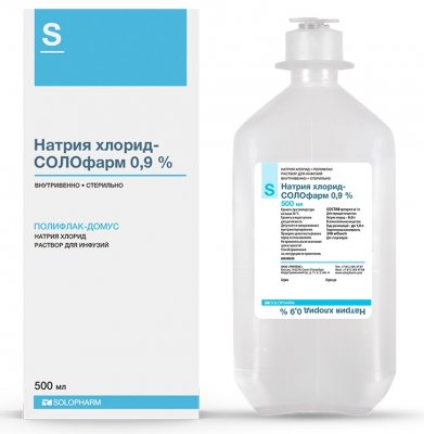 Купить натрия хлорид, раствор для инфузий 0,9%, флакон 500мл в Дзержинске