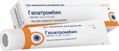 Купить гепатромбин, гель для наружного применения (300ме+2,5мг+2,5мг)/г, 40г в Дзержинске