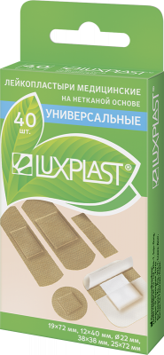 Купить luxplast (люкспласт) пластырь неткевая основа универсальный набор, 40 шт в Дзержинске