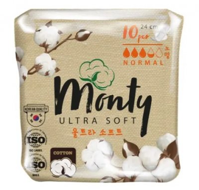 Купить monty (монти) ultra soft прокладки нормал плюс, 10 шт в Дзержинске