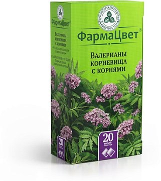 Валерианы корневища и корни, фильтр-пакеты 1,5г, 20 шт