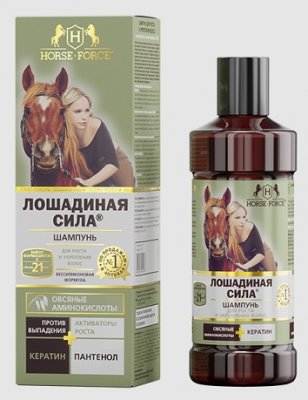 Купить лошадиная сила (horse force) шампунь для роста и укрепления кератином на основе овсяных пав, 250мл в Дзержинске
