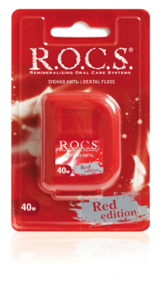 Купить рокс (r.o.c.s) зубная нить расширяющая рокс red edition 40м в Дзержинске