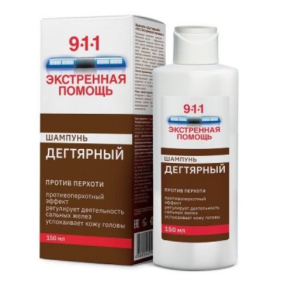 Купить 911 экстренная помощь шампунь дегтярный, 150мл 150мл в Дзержинске