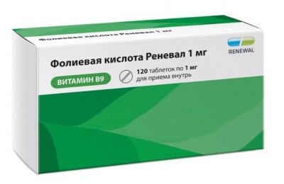 Купить фолиевая кислота реневал, таблетки 1мг, 120 шт в Дзержинске