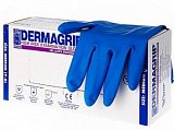 Перчатки Dermagrip High Risk Powder Free сверхпрочные синие размер M, 50 шт