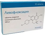 Купить левофлоксацин, таблетки, покрытые пленочной оболочкой 500мг, 10 шт в Дзержинске