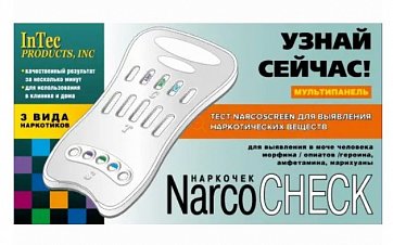 Тест мультипанель Narcoscreen (Наркоскрин) 3 вид наркотиков в моче, 1 шт