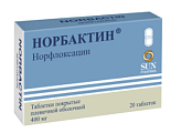 Купить норбактин, таблетки, покрытые пленочной оболочкой 400мг, 20 шт в Дзержинске